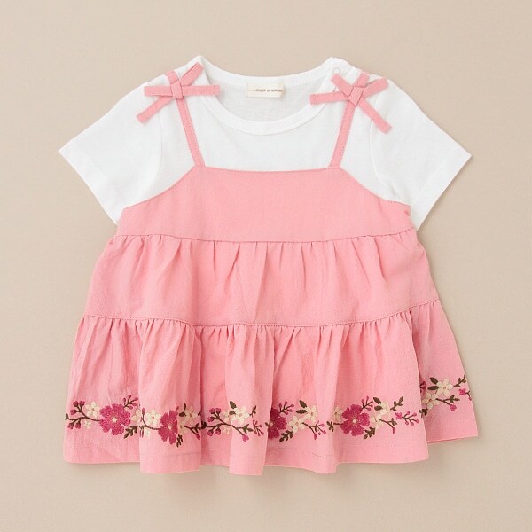 ティアード刺しゅうチュニック