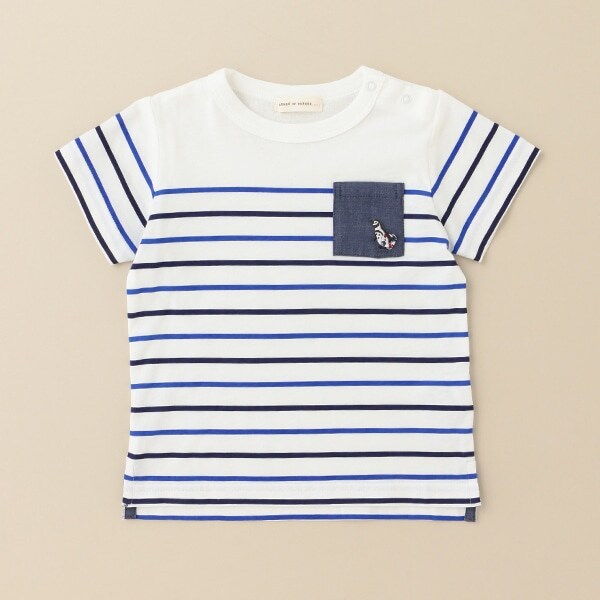 接触冷感パネルボーダーTシャツ