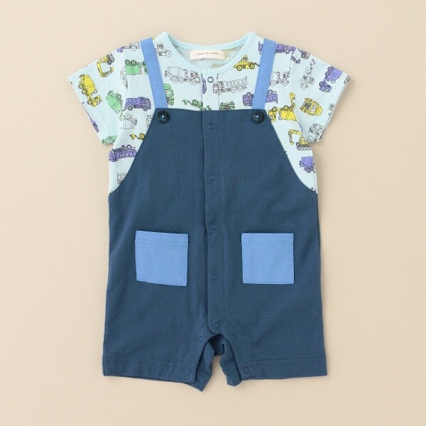 接触冷感働くクルマショートオール