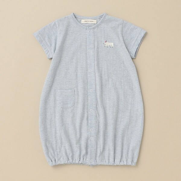 シロクマボーダー半袖2WAYオール【日本製】