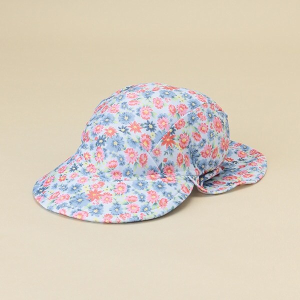 花柄日よけつきスイムキャップ【SWIM】