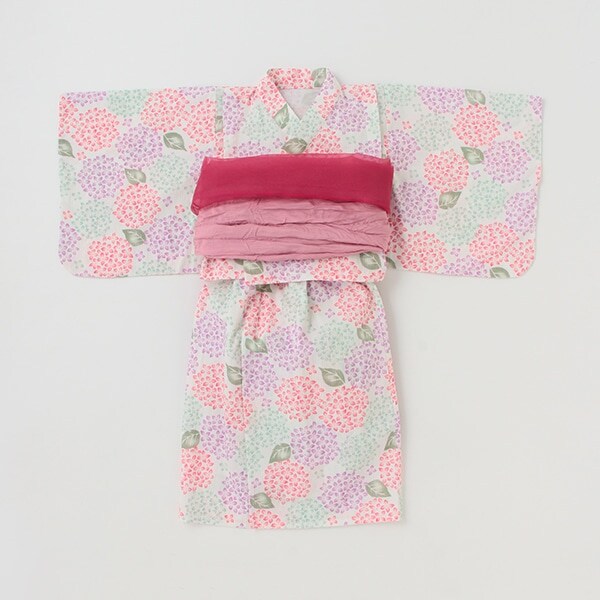 紫陽花柄浴衣セット