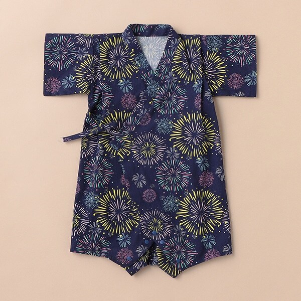 花火柄甚平ショートオール