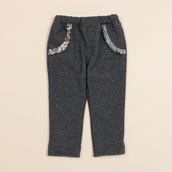 リバティファブリックフリル長パンツ