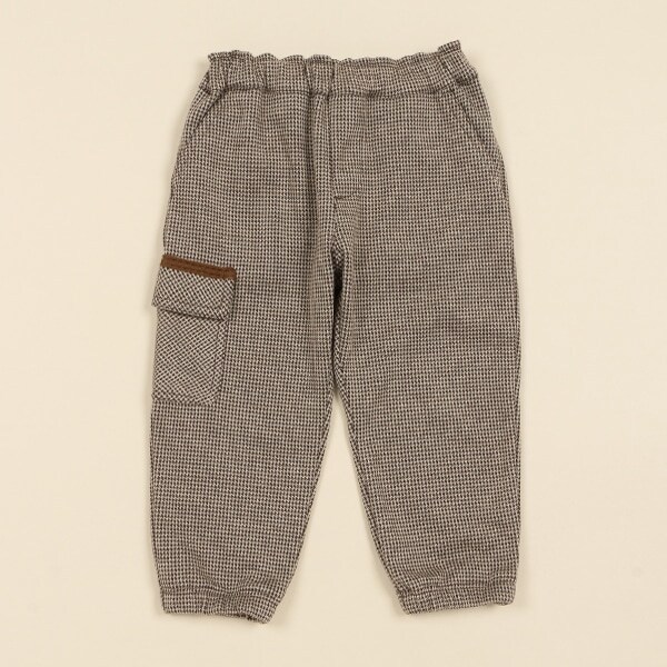 チェックジャカード裾ゴムパンツ