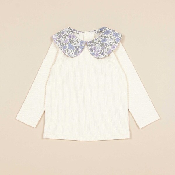 リバティファブリック衿長袖Tシャツ【日本製】