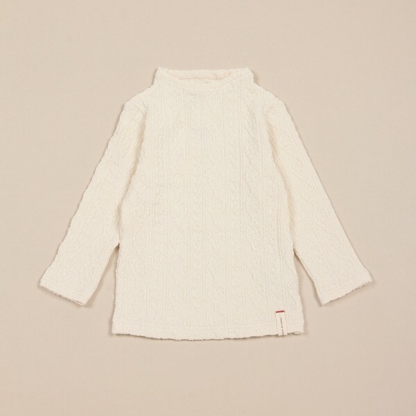 ケーブルジャカードハイネック【日本製】