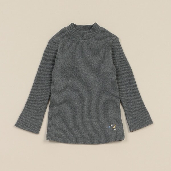 テレコハイネック長袖Tシャツ