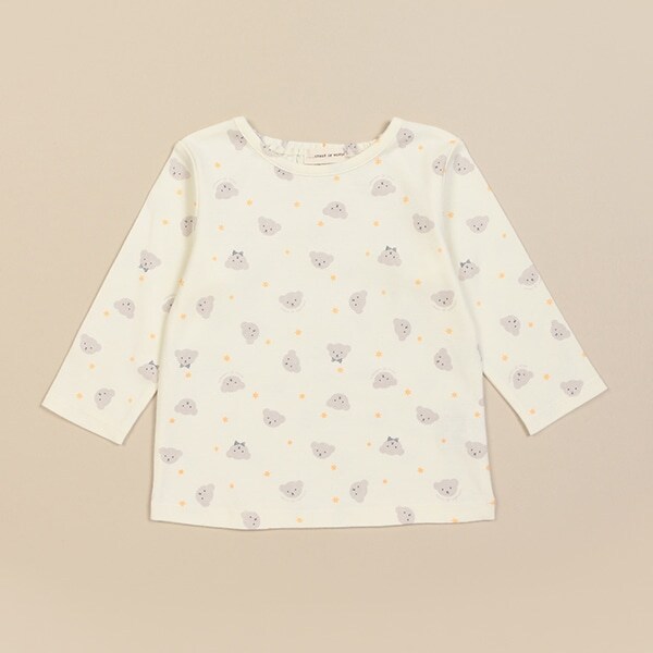 ベア柄長袖Tシャツ