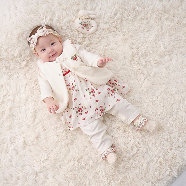 野イチゴエプロンつきカバーオール【日本製】