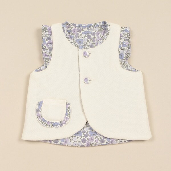 リバティファブリックフリルベスト【日本製】