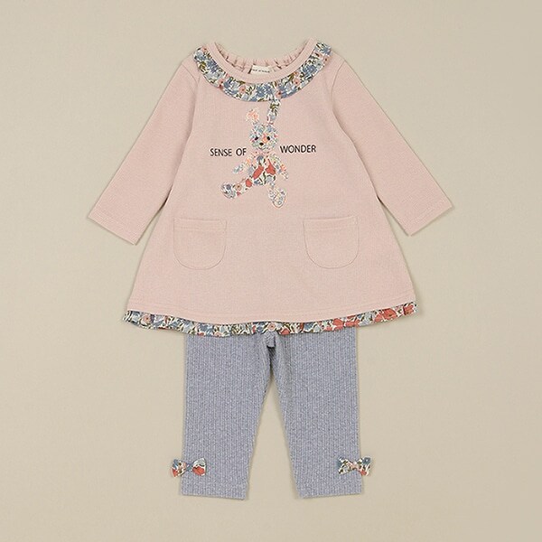 リバティファブリックうさくまワンピーススーツ