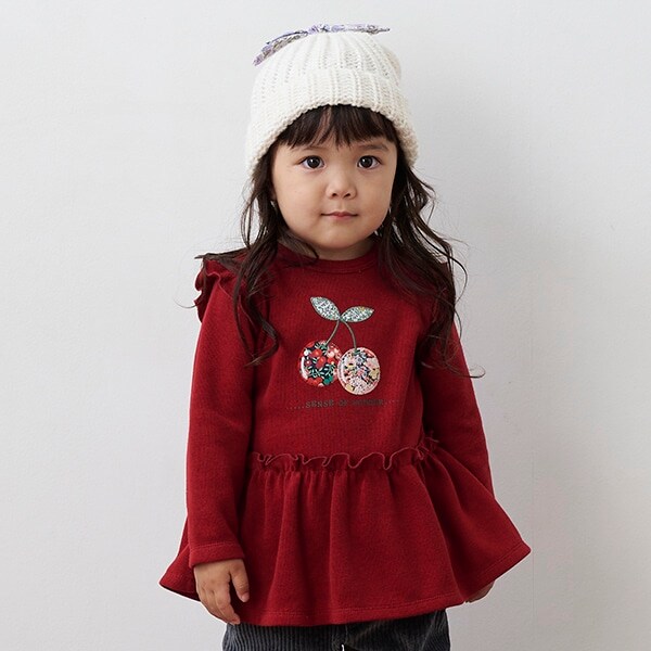 チェリーアップリケチュニック