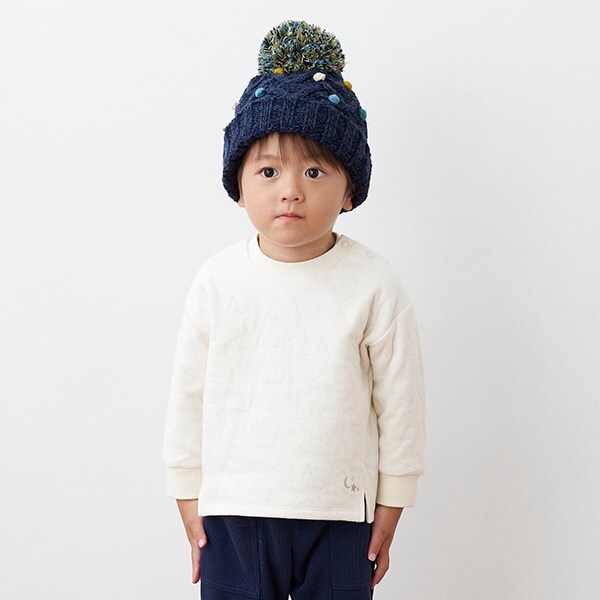 ニットキルトトレーナー