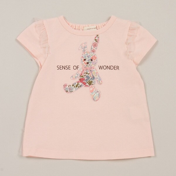 リバティファブリックアップリケTシャツ