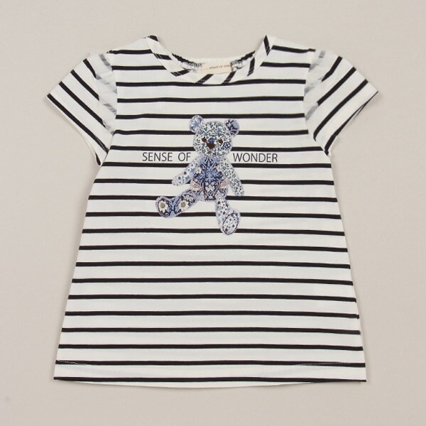 リバティファブリックアップリケTシャツ