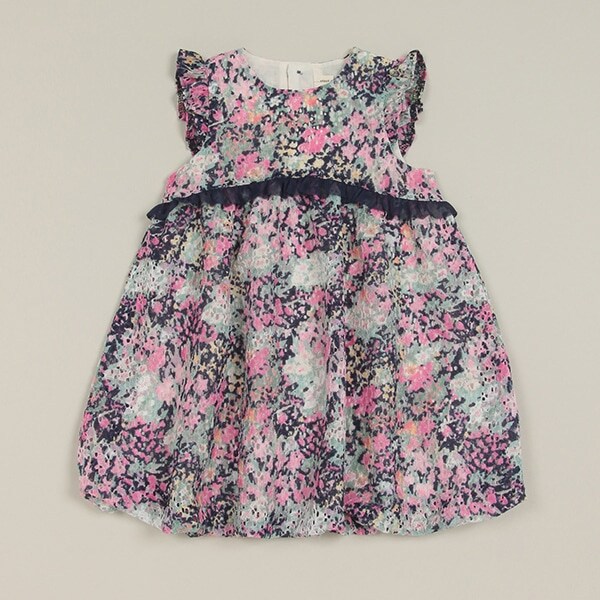 フラワーレースバルーンワンピース【日本製】