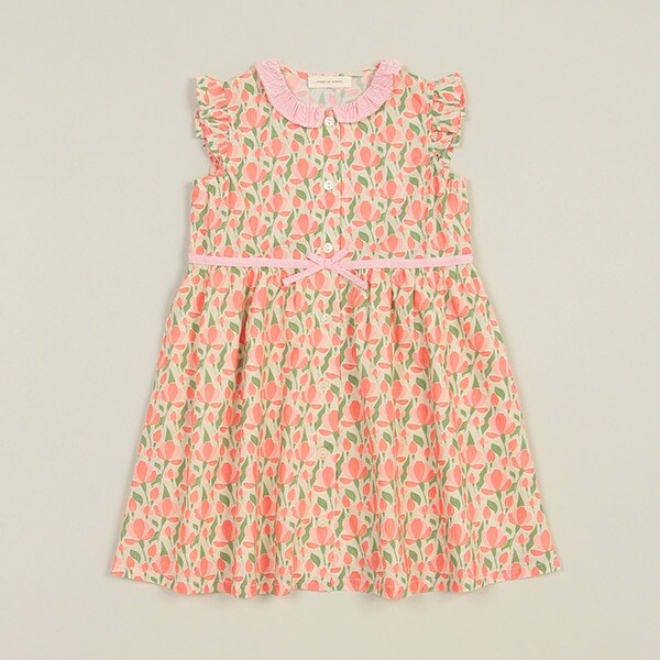 チューリップ柄ワンピース
