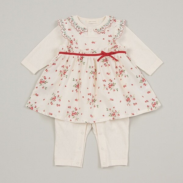 野イチゴエプロンつきカバーオール【日本製】