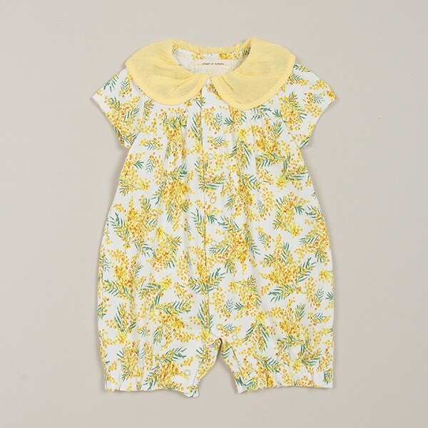 ミモザ半袖ショートオール