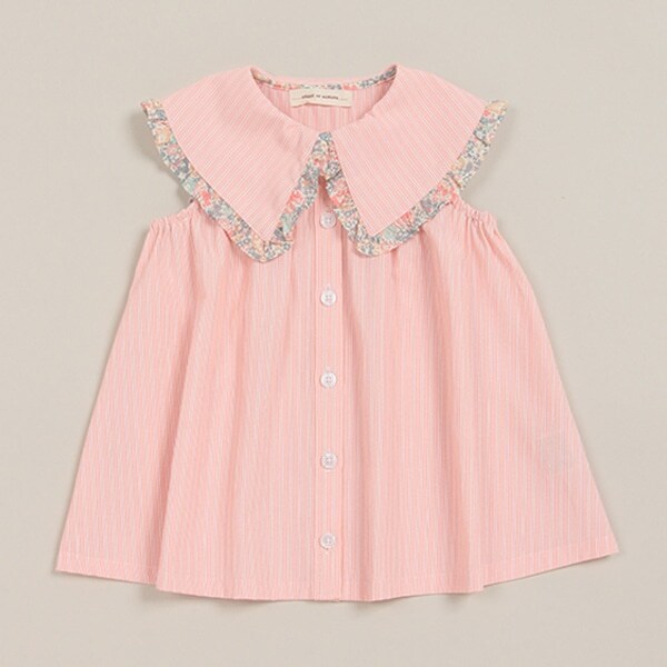 リバティフリルストライプチュニック