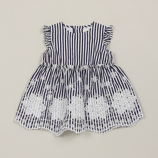 ストライプレースチュニック