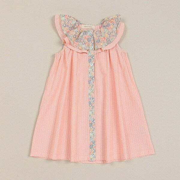 リバティフリルストライプワンピース