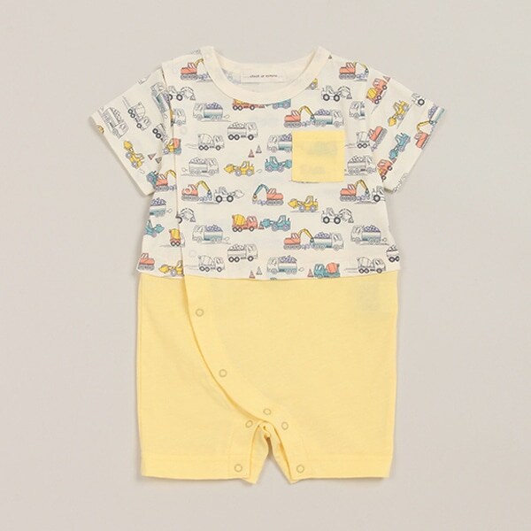 <接触冷感>働くクルマ柄ショートオール