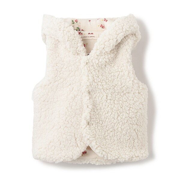 モコモコフードつきベスト