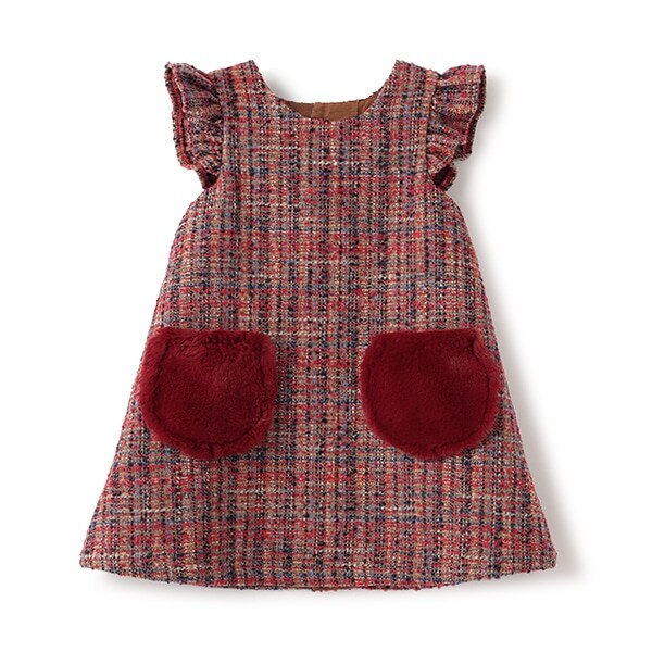 ラメツイードジャンパースカート