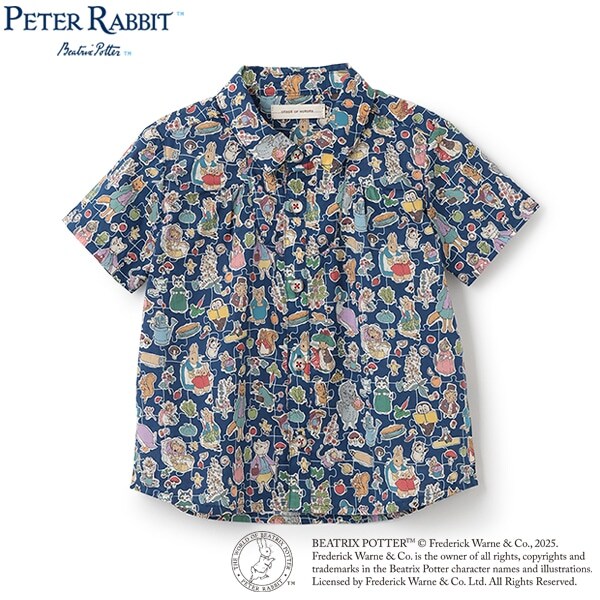 『ピーターラビット（TM）』リバティ半袖シャツ