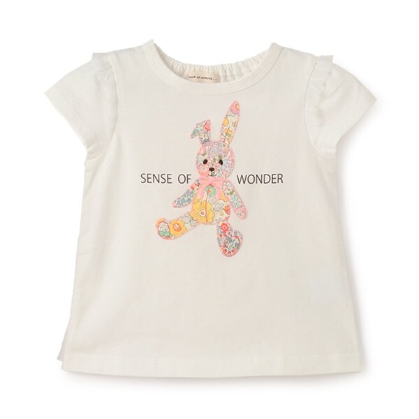 リバティウサギアップリケＴシャツ