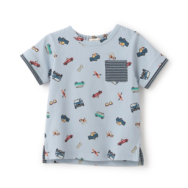 クラシックカー総柄半袖Tシャツ