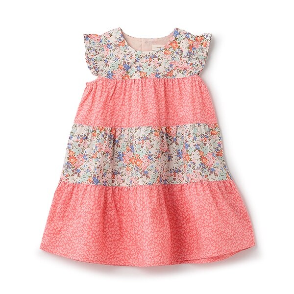 サスティナリバティパッチワークワンピース