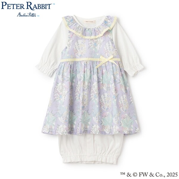 『ピーターラビット（TM）』アピス シルク プロテイン加工エプロン付き２WAYオール