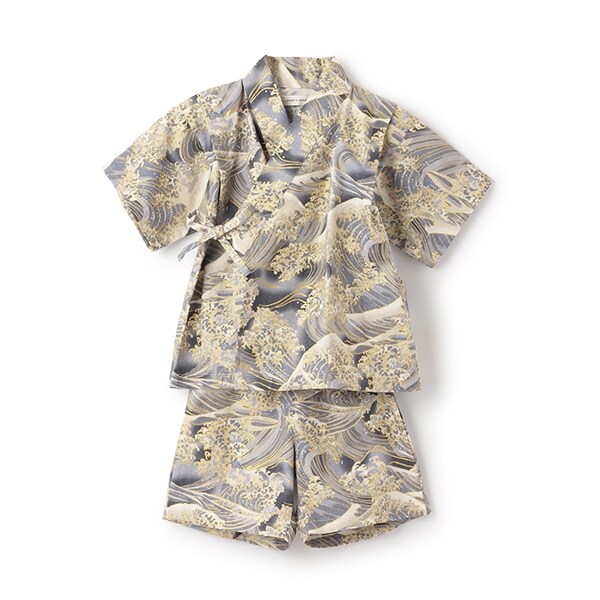 甚平スーツ(波柄)