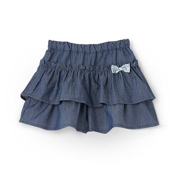 デニムフリルキュロット【日本製】