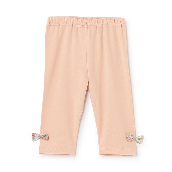 【オーガニック】リバティリボン7分丈レギンス【日本製】