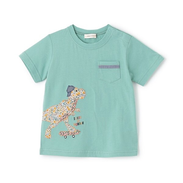 接触冷感リバティダイナソーTシャツ