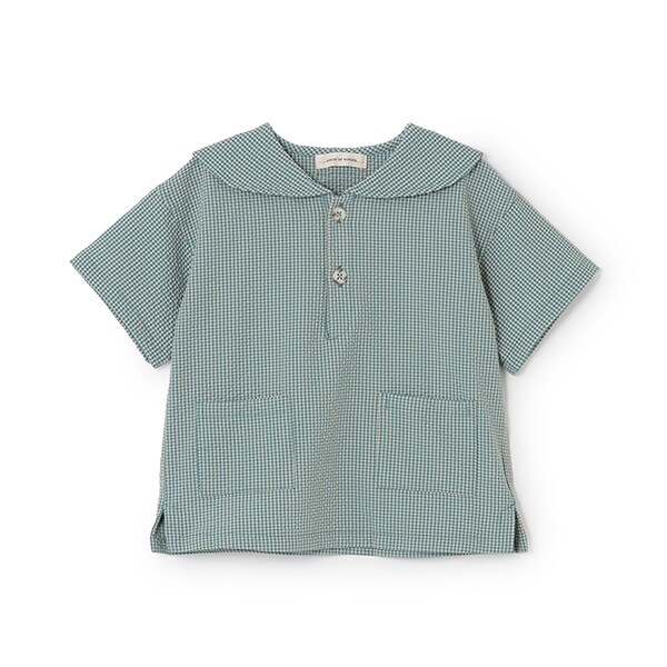 サッカーギンガムセーラーシャツ【日本製】