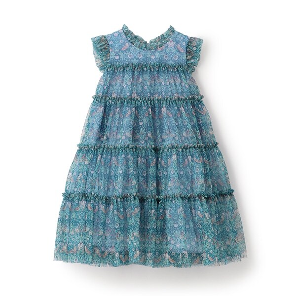 リバティプリントチュールドレス【日本製】