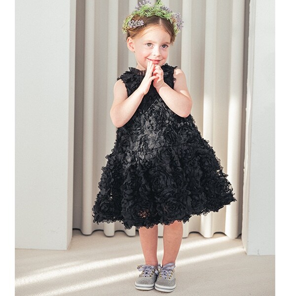 フラワーテープフリルドレス