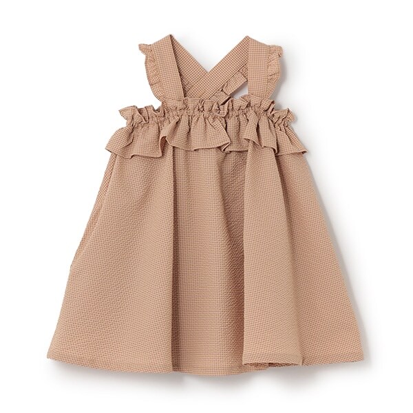 サッカーギンガムチェックサンドレス【日本製】