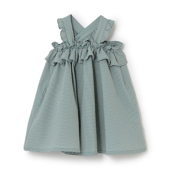 サッカーギンガムチェックサンドレス【日本製】