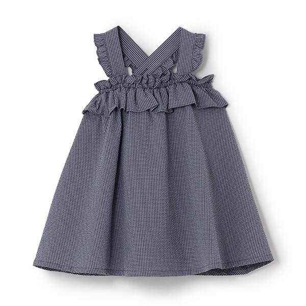 サッカーギンガムチェックサンドレス【日本製】