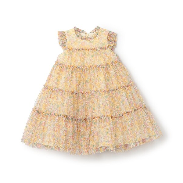 リバティプリントチュールドレス