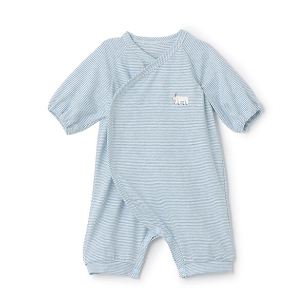 【オーガニック】シロクマボーダーNEW BORNウェア【日本製】