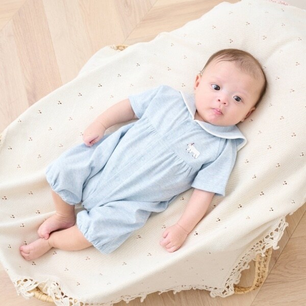 【オーガニック】シロクマセーラー半袖２WAYオール【日本製】