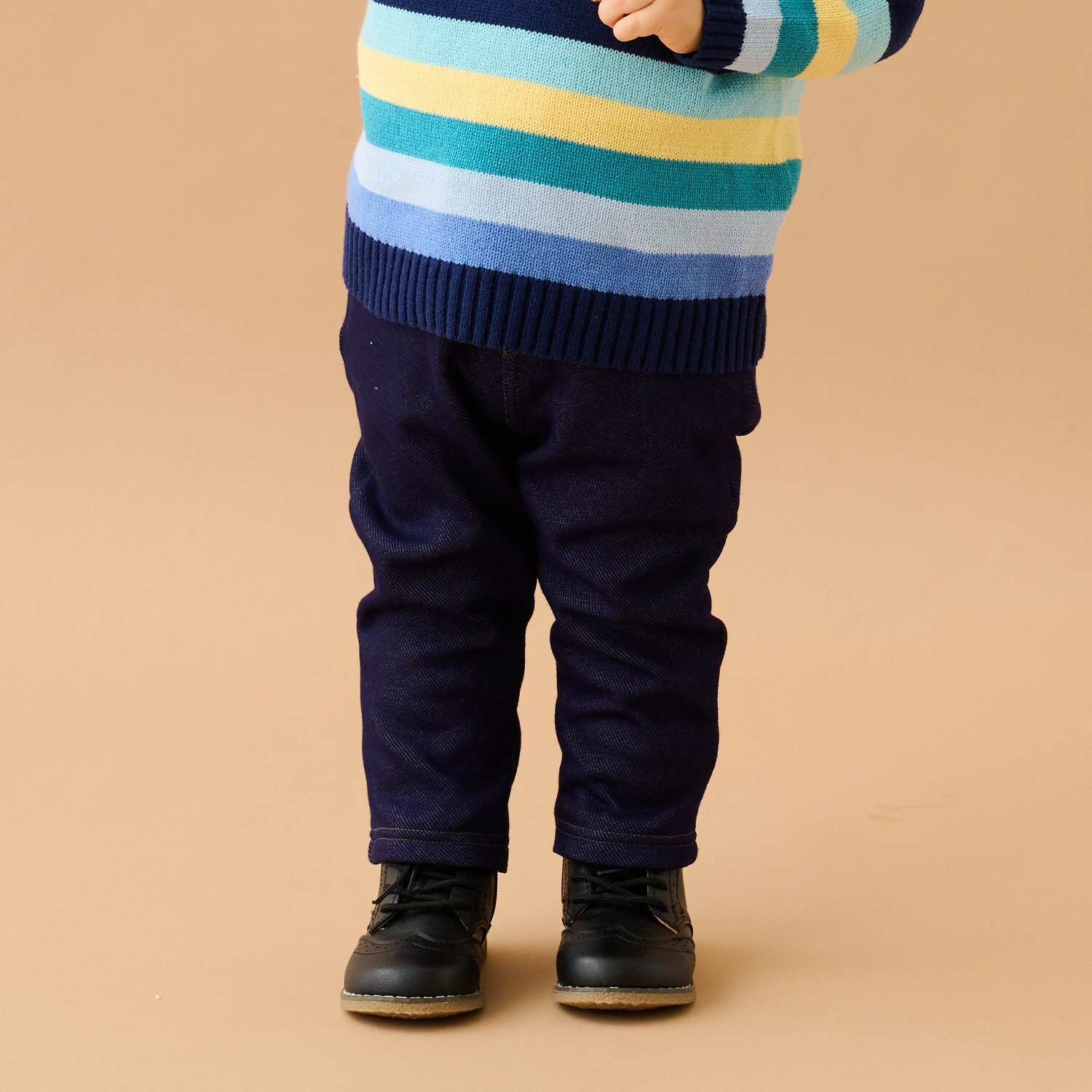 ニッドデニムストレートパンツ