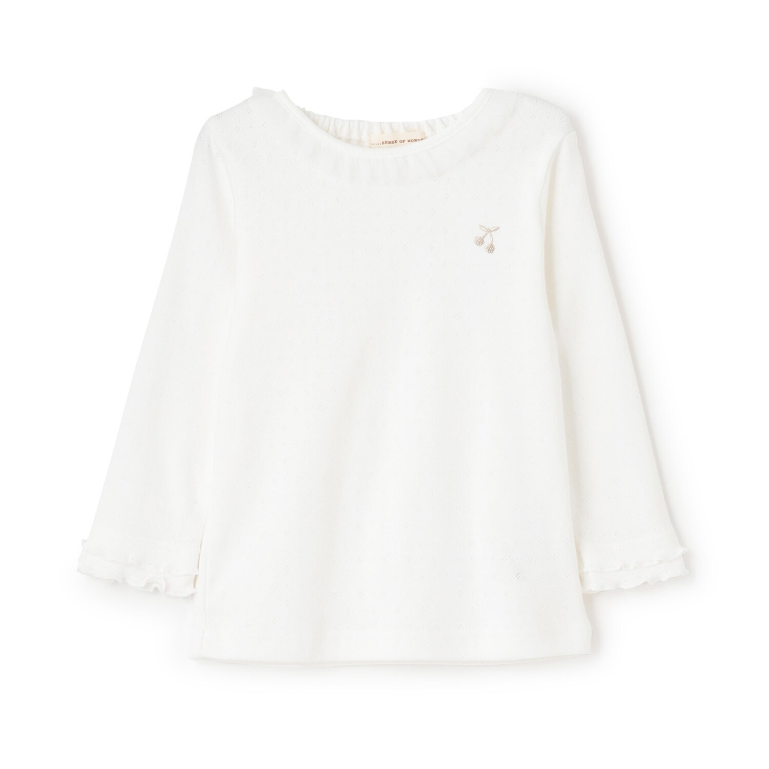 フリル衿メロー長袖Tシャツ